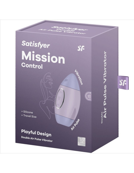 SATISFYER - MISSION CONTROL LILAC MAŽAS DVIGUBO IMPULSO VIBRATORIUS