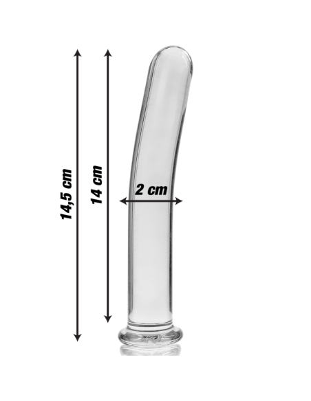 NEBULA SERIES BY IBIZA – 8 modelio dildo, borosilikatinis stiklas, skaidrus, 14,5 cm -O- 2 cm