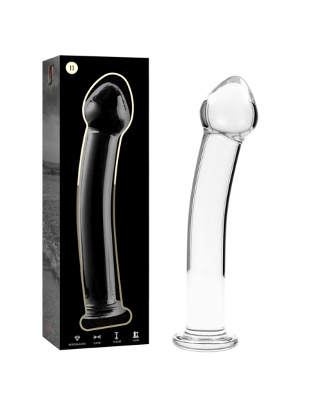 NEBULA SERIES BY IBIZA - MODEL 11 DILDO BOROSILICATE GLASS CLEAR 16 CM -O- 3 CM