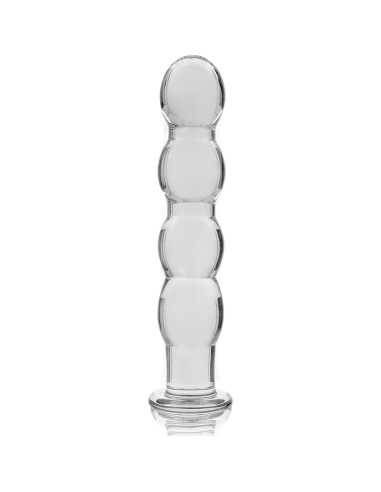NEBULA SERIES BY IBIZA - MODEL 10 DILDO BOROSILICATE GLASS CLEAR 16.5 CM -O- 3.5 CM