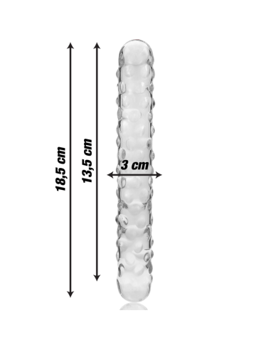 NEBULA SERIES BY IBIZA – 15 modelio dildo, borosilikatinis stiklas, skaidrus, 18,5 cm, 0–3 cm