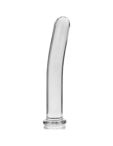 NEBULA SERIES BY IBIZA - MODEL 17 DILDO BOROSILICATE GLASS CLEAR 18.5 CM -O- 3 CM