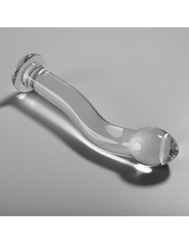 NEBULA SERIES BY IBIZA – 18 modelio dildo, borosilikatinis stiklas, skaidrus, 18,5 cm, skersmuo – 3,5 cm