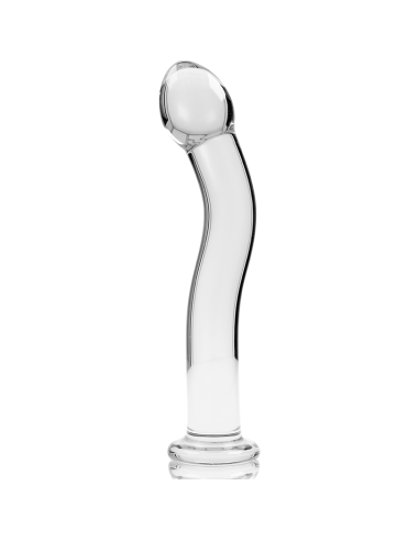 NEBULA SERIES BY IBIZA - MODEL 18 DILDO BOROSILICATE GLASS CLEAR 18.5 CM -O- 3.5 CM