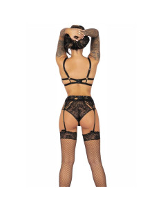 LIVCO CORSETTI FASHION - POJZON LC 90670 BRA GARTER BELT STOCKINGS PANTY BLACK L-XL 2