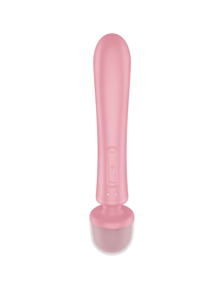 SATISFYER – TRIGUBO MEILĖS SU KLITORIAUS MASAŽUOKLIU MASAŽUOJAMASIS ĮRANGA, ROŽINIS
