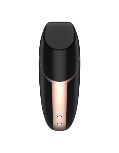 SATISFYER - LOVE TRIANGLE AIR PULSE STIMULATOR and VIBRATOR BLACK