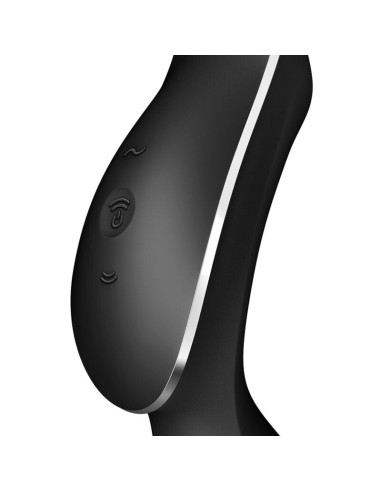 SATISFYER - CURVY TRINITY 2 oro pulsavimo vibratorius, juodas