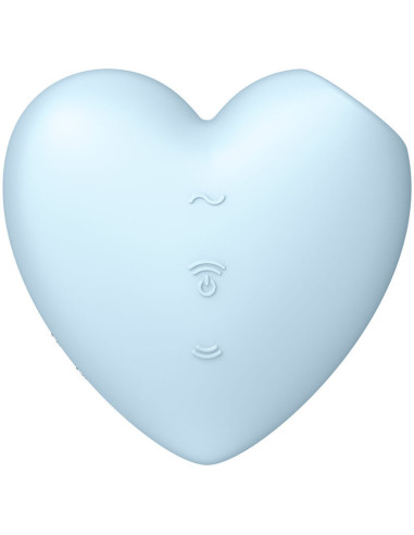 SATISFYER - MĖLYNAS MIELAS ŠIRDELĖS ORO PULSŲ STIMULIATORIUS IR VIBRATORIUS STIMULIATORIUS