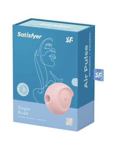 SATISFYER - SUGAR RUSH AIR PULSE STIMULATOR and VIBRATOR PINK