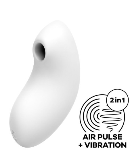 SATISFYER - VULVA LOVER 2 oro impulsų stimuliatorius ir vibratorius, mėlynas