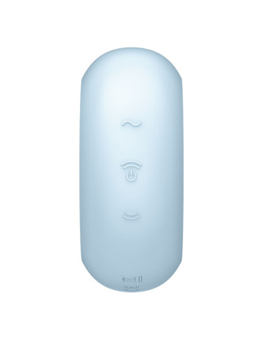 SATISFYER - PRO TO GO 3 DOUBLE AIR PULSE STIMULATOR and VIBRATOR BLUE