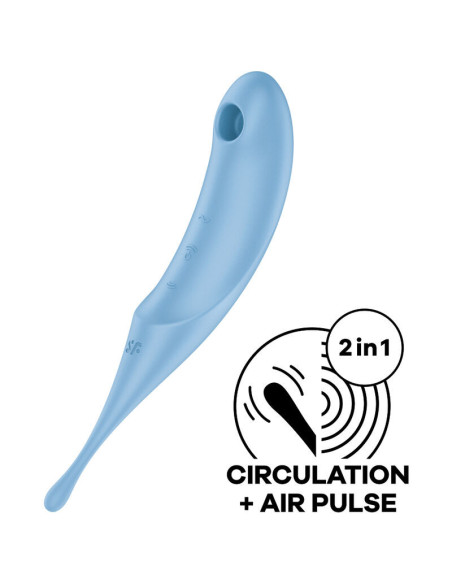SATISFYER - TWIRLING PRO AIR PULSE STIMULATOR and VIBRATOR RED
