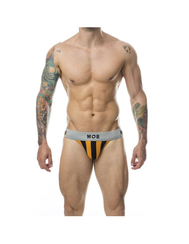 MOB - KLASIKINIAI JOCK STRIPE MARŠKINĖLIAI ORANŽINIAI, L DYDŽIO