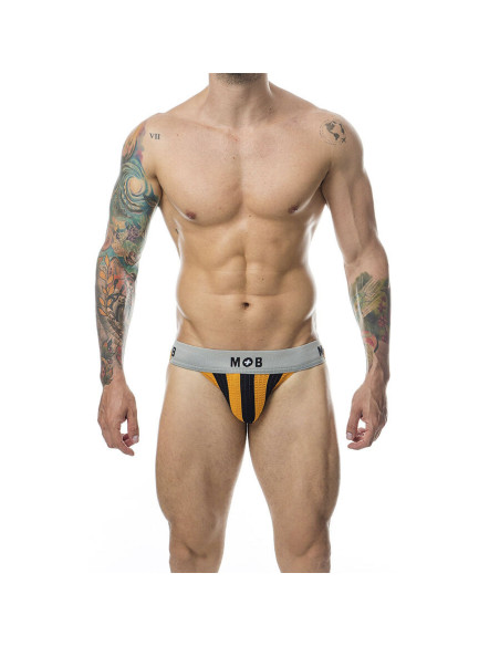 MOB - KLASIKINIAI JOCK STRIPE MARŠKINĖLIAI ORANŽINIAI, L DYDŽIO