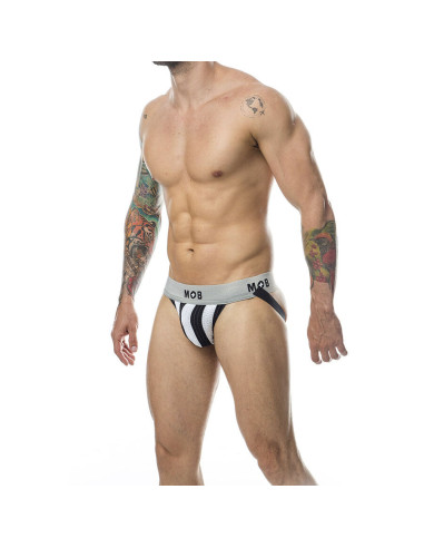 MOB - CLASSIC STRIPE WHITE JOCK SIZE L
