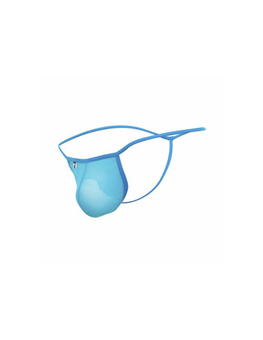 MOB - TRANSPARENT T-SHAPED THONG AQUA SIZE L-XL