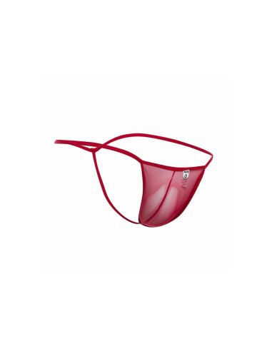 MOB - TRANSPARENT RED T-SHAPED THONG SIZE L-XL