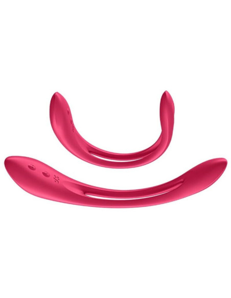 SATISFYER - ELASTIC JOY DAUGIAVIBRATORIUS, RAUDONAS