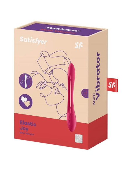 SATISFYER - ELASTIC JOY MULTI VIBRATOR RED