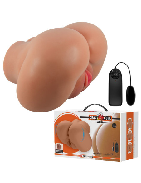 CRAZY BULL - LUNA VIBRATOR BUTT WITH REALISTIC VAGINA AND ANUS CONTROL REMOTO