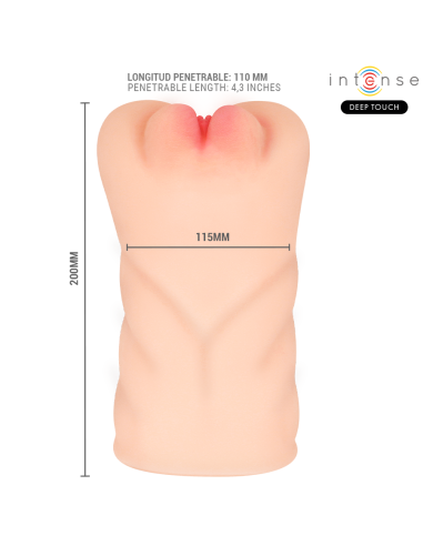 INTENSE DEEP TOUCH – KRISTA VIBRUOJANČIA DEJAVANČIA VAGINOS MASTURBATORĖ IR NUOTOLINIO VALDYMO PULTAS