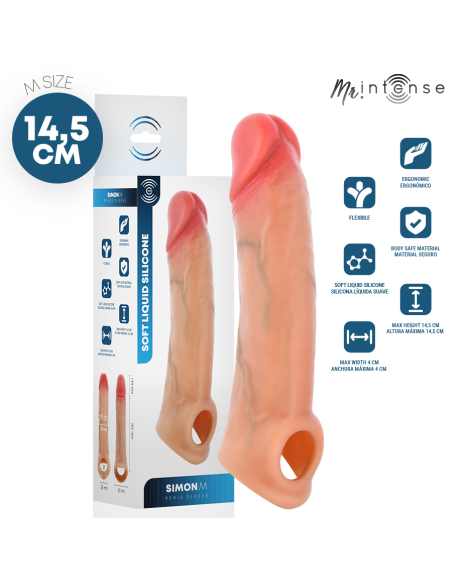 MR INTENSE - SIMON M SILICONE PENIS SLEEVE 14.5 CM -Ø- 4 CM