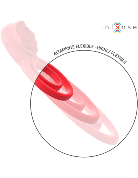INTENSE - GAIL STIMULATOR ROSE 10 VIBRATIONS RED REMOTE CONTROL