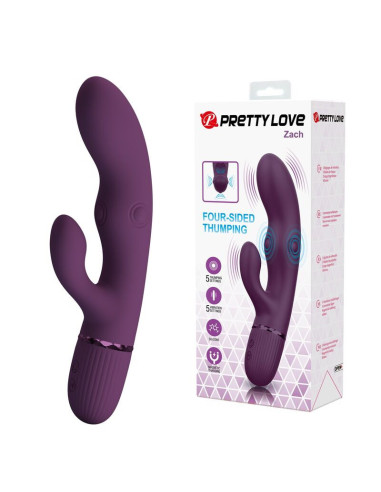 PRETTY LOVE - ZACH RECHARGEABLE THRUSTING RABBIT VIBRATOR 55 FUNCTIONS