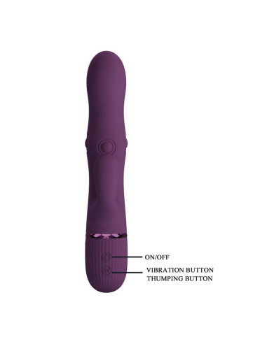PRETTY LOVE - ZACH RECHARGEABLE THRUSTING RABBIT VIBRATOR 55 FUNCTIONS