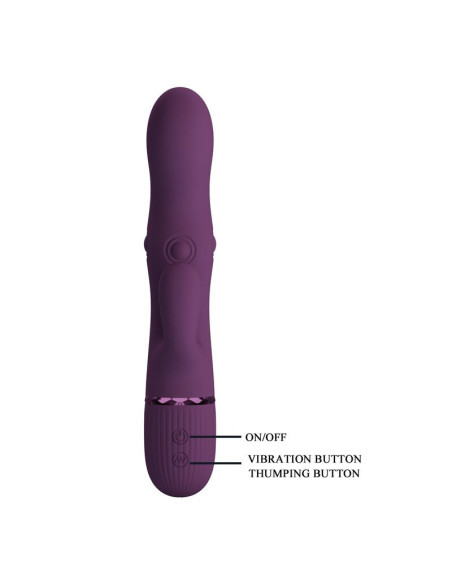 PRETTY LOVE - ZACH RECHARGEABLE THRUSTING RABBIT VIBRATOR 55 FUNCTIONS