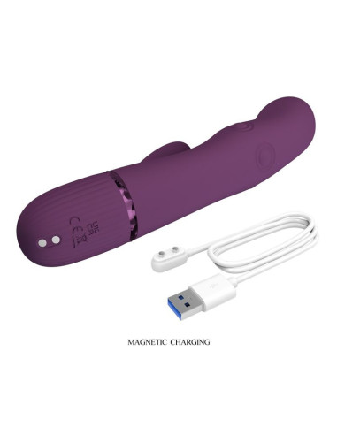 PRETTY LOVE - ZACH RECHARGEABLE THRUSTING RABBIT VIBRATOR 55 FUNCTIONS