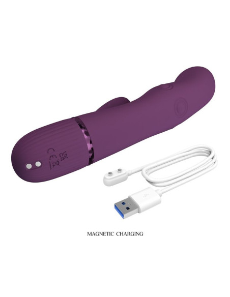 PRETTY LOVE - ZACH RECHARGEABLE THRUSTING RABBIT VIBRATOR 55 FUNCTIONS