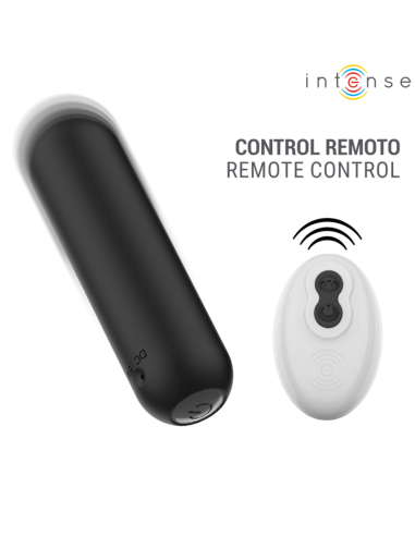 INTENSE - JUDY RECHARGEABLE VIBRATING BULLET WITH REMOTE CONTROL BLACK