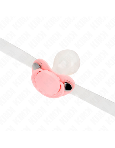 KINK - PINK PACIFIER SHAPED GAG 5.5 x 4 CM ADJUSTABLE 43-60 CM