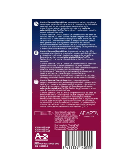 CONTROL - SENSUAL DOTS and LINES POINTS AND STRETCH MARKS 12 UNITS