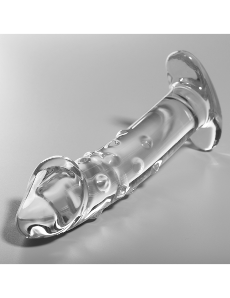NEBULA SERIES BY IBIZA - MODEL 19 DILDO BOROSILICATE GLASS CLEAR 18.5 CM -O- 4 CM