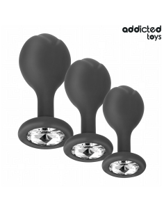 ADDICTED TOYS - SET OF 3 ANAL PLUG SILICONE WITH JEWEL
