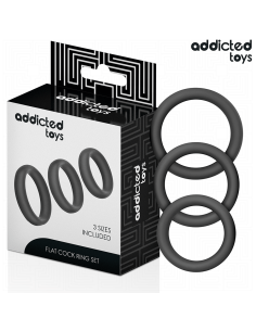 ADDICTED TOYS - PLOKŠČIŲ SILIKONINIŲ ŽIEDŲ RINKINYS 2
