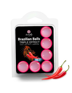SECRETPLAY – 6 BRAZILIŠKŲ KAMUOLIUKŲ RINKINYS, TRIGUBAS EFEKTAS