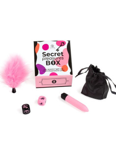 SECRET PLAY - CAJA DE PLACERES PARA PAREJAS DADOS BALA VIBRADORA PLUMERO 2