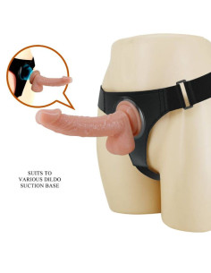 PRETTY LOVE - HARNESS BRIEFS UNIVERSAL HARNESS WITH DILDO KEVIN 19 CM NATURAL