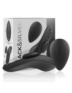 BLACKandSILVER - PRESTON RECHARGEABLE SILICONE VIBRATOR PANTIE BLACK 2