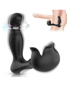 ARMONY - erdvinis analinis ir stimuliatorius Testiculos su nuotolinio valdymo pultu, juodas 2
