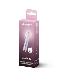 SATISFYER - BOLD KISS WAVE CLITORIS STIMULATOR PINK - VIOLET 2