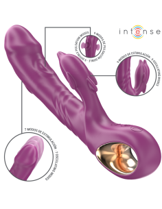 INTENSE - HALLE MULTIFUNCTION VIBRATOR WITH DOLPHIN STIMULATING TONGUE PURPLE 2