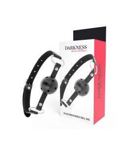 DARKNESS - BLACK BREATHABLE GAG