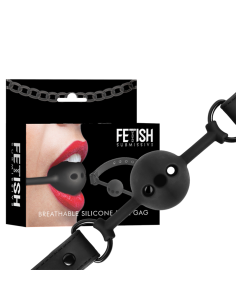 FETISH SUBMISSIVE BONDAGE - BREATHABLE SILICONE BALL GAG 2