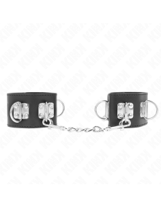 KINK - MULTIPOSITION WRIST RESTRAINTS WITH PADLOCK CLOSURE BLACK ADJUSTABLE 16-23 CM X 5.5 CM 2