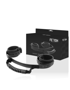 FETISH SUBMISSIVE - NOPRENE LINING HANDCUFFS WITH HANDLE 2